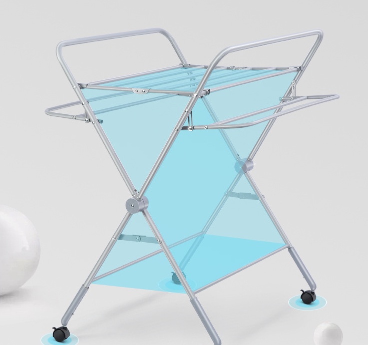 2 in 1 Foldable Baby Nursing Diaper Table Folding Portable Changing Station Table With Wheels