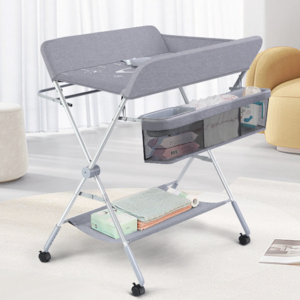 2 in 1 Foldable Baby Nursing Diaper Table Folding Portable Changing Station Table With Wheels