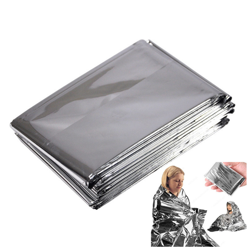 Emergency Mylar Thermal Compact Waterproof Blankets for First Aid Kits Retain Body Heat