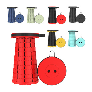 Outdoor Garden Plastic Stools Small Folding Telescopic Stool Retractable