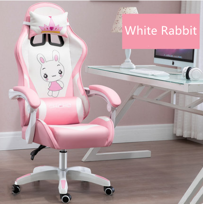 Custom Pink Gear Recliner High Back Racing Gaming Chair with Footrest