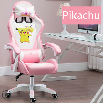 Custom Pink Gear Recliner High Back Racing Gaming Chair with Footrest