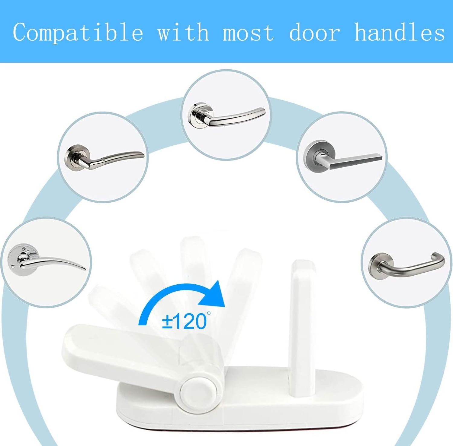 New Arrival Children Security Door Lock Handle Baby Plastic Lever Door Lock