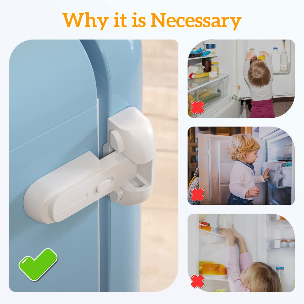 Baby Safety Refrigerator Lock Freezer Door Refrigerator Lock For Baby&Toddler