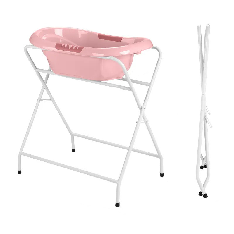 Cheap Wholesale Baby Plastic Bathtub With Metal Steel Foldable Child Shower Bathtub