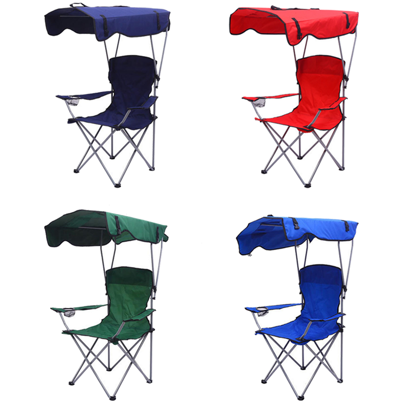 Custom Good Quality Folding Camping Beach Chair Chair Camping Beach Fishing Chair With Umbrella