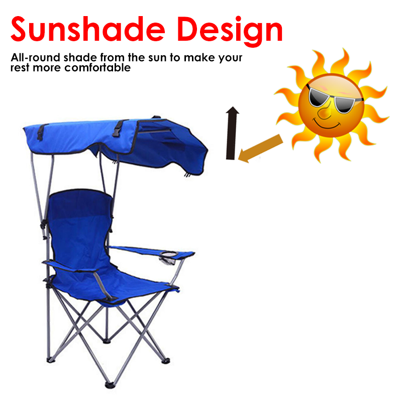 Custom Good Quality Folding Camping Beach Chair Chair Camping Beach Fishing Chair With Umbrella