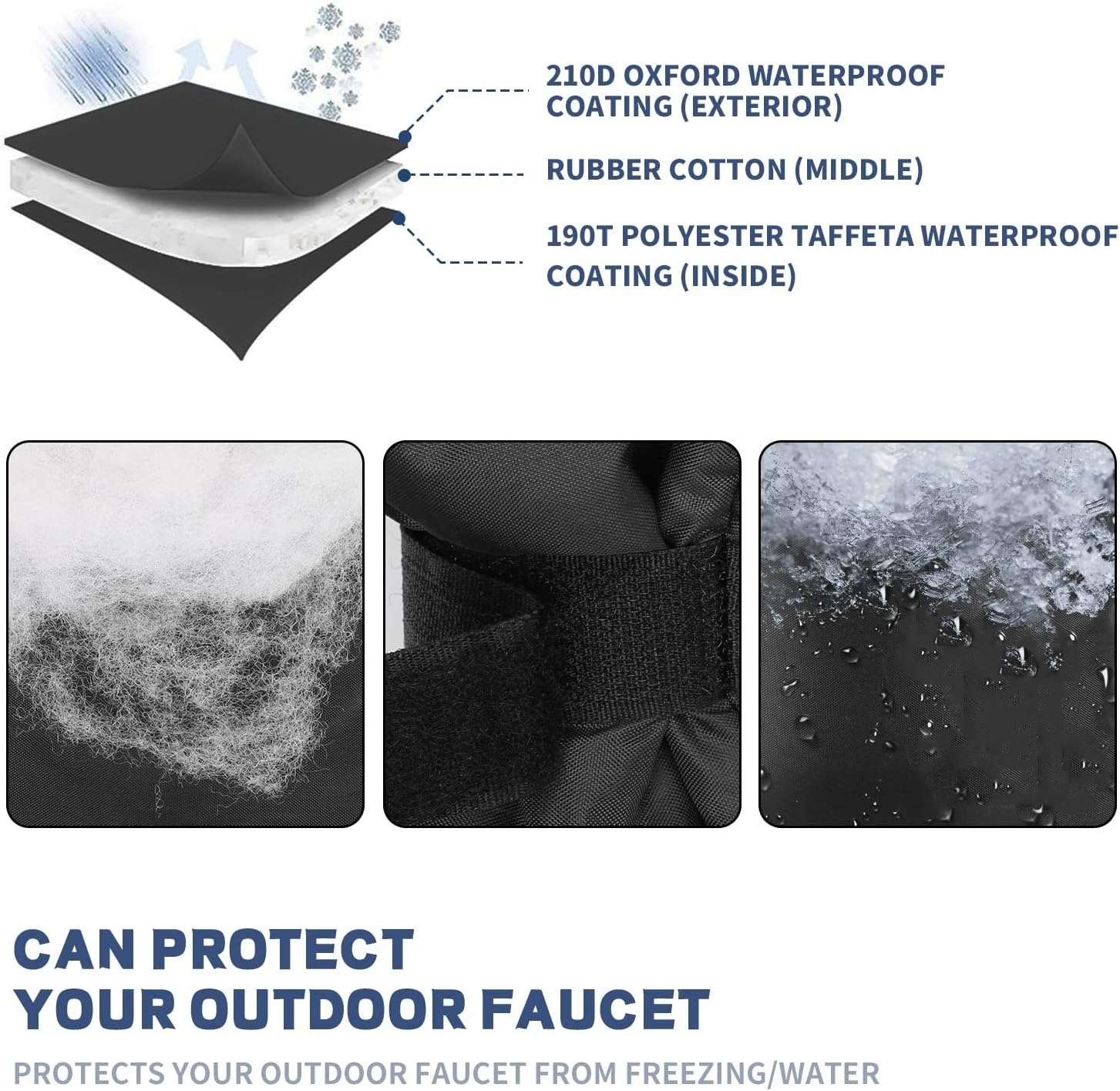 Outdoor Winter Antifreeze Faucet Covers Hose Cover Socks Outdoor Faucet Cover Socks for Winter Freeze Protection