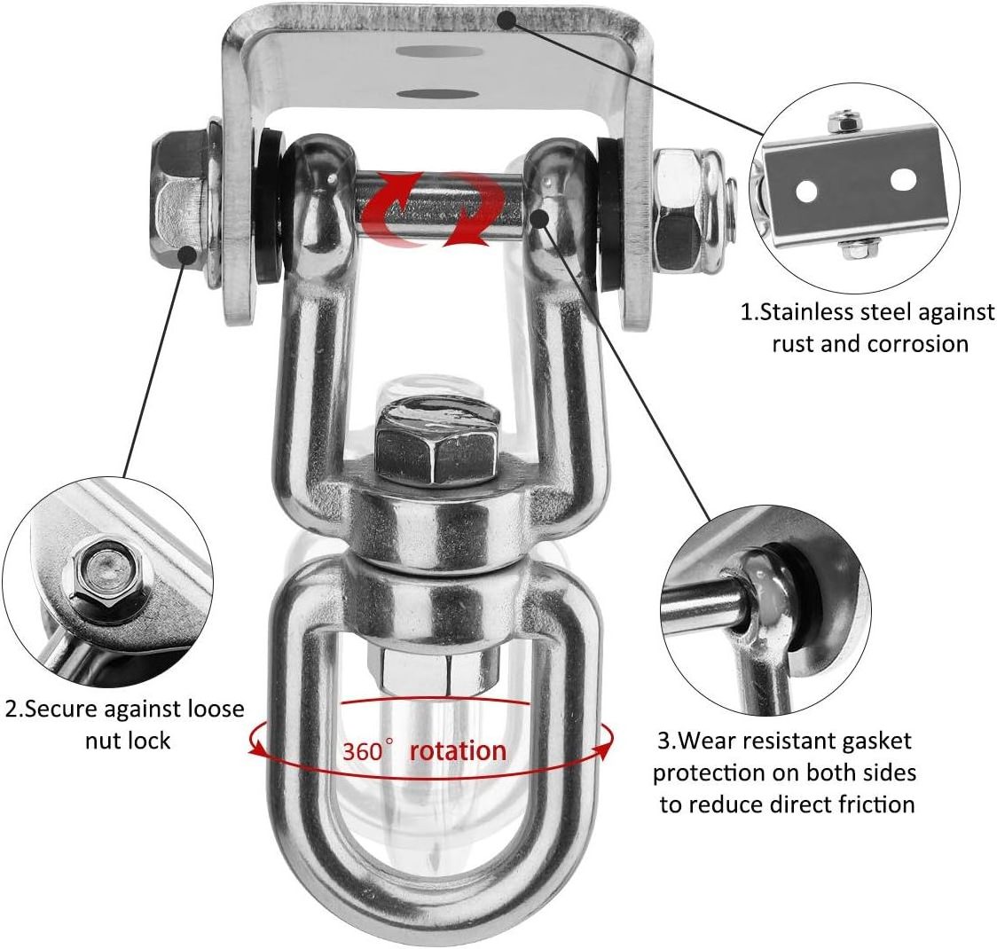 Heavy Duty Black Swing Hangers Screws Bolts Included Over 5000 lb Capacity Playground Porch Yoga Seat Trapeze Wooden Sets