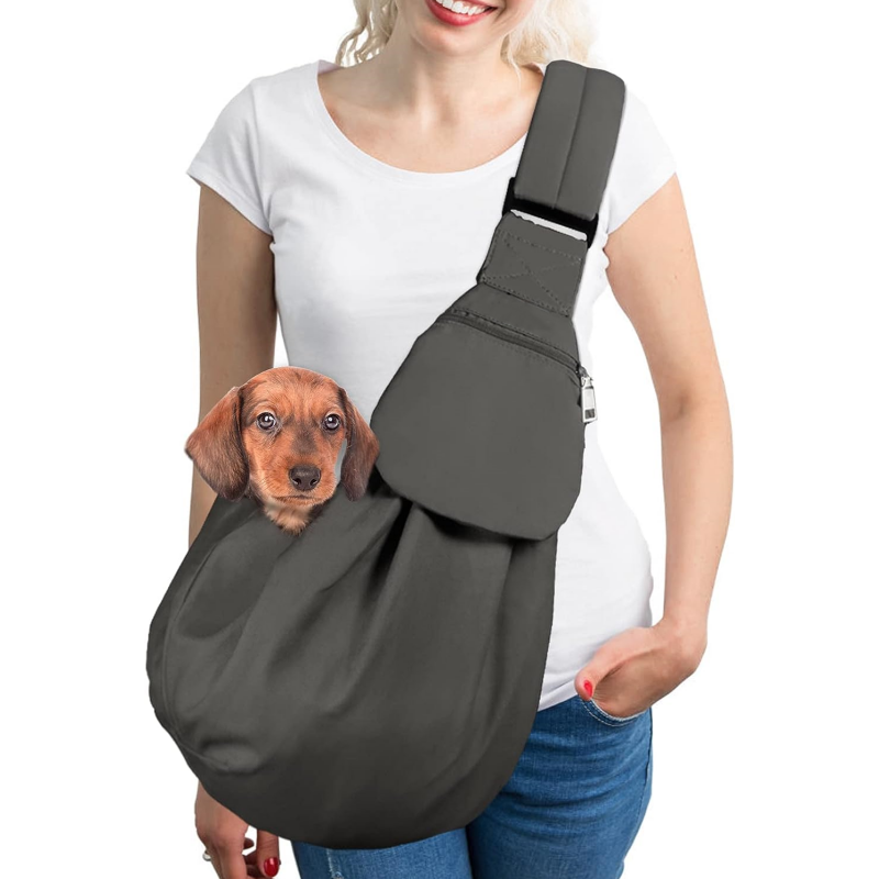 Dog Carrier Sling Thick Padded Adjustable Shoulder Strap Dog Carriers For Small Dogs Puppy Carrier Purse For Pet Cat