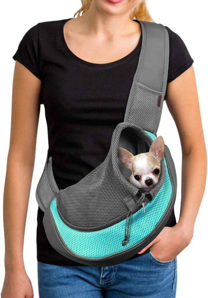 Pet Dog Sling Carrier Breathable Mesh Travel Safe Sling Bag Carrier For Dogs Cats