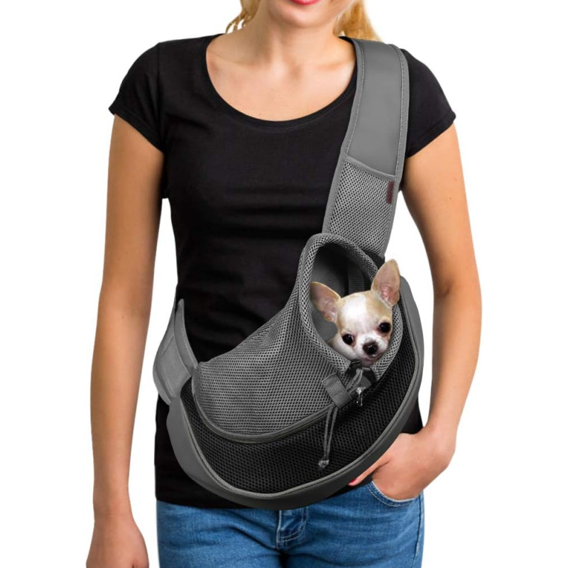 Pet Dog Sling Carrier Breathable Mesh Travel Safe Sling Bag Carrier For Dogs Cats