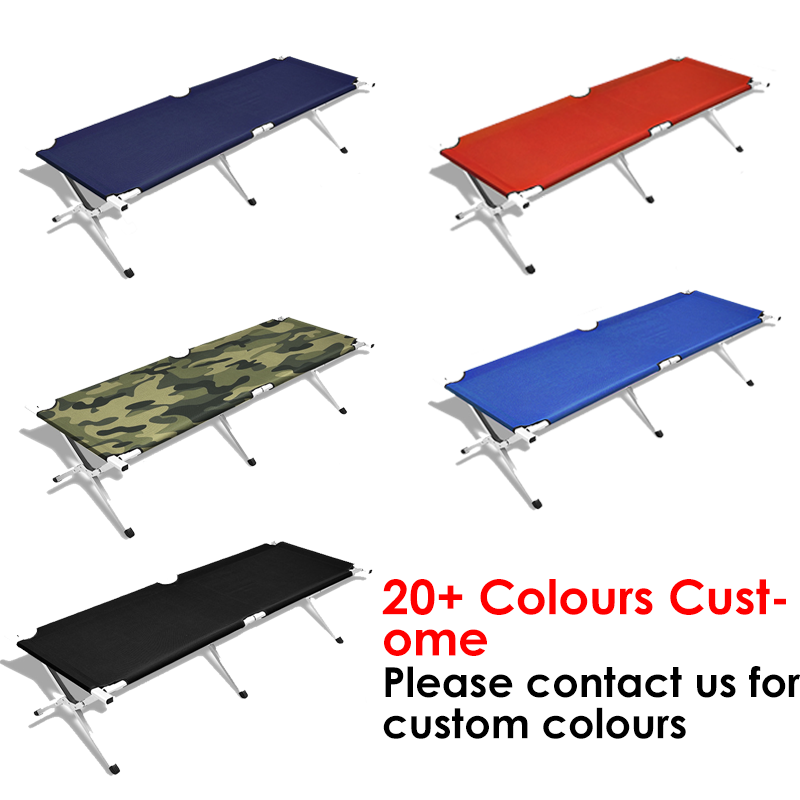 Ultralight Compact Travel Aluminum Camping Cot Adjustable Height Sleeping Cot Folding Camping Bed