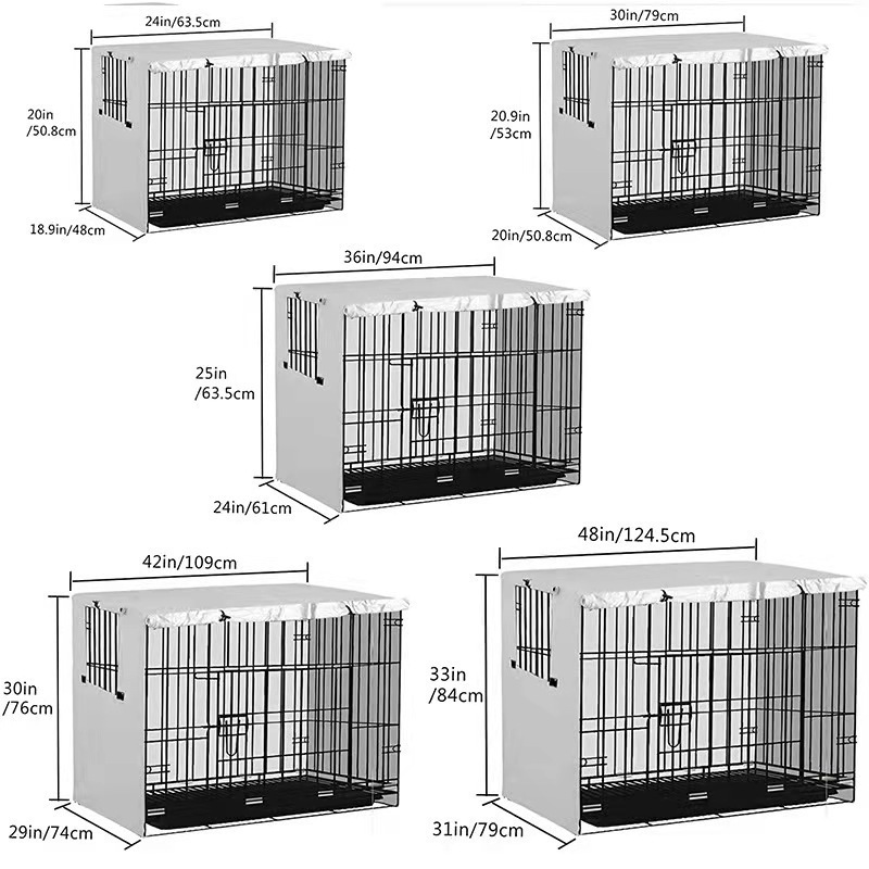 Dog Crate Cover Durable Polyester Pet Kennel Cover Universal Fit For Wire Dog Crate