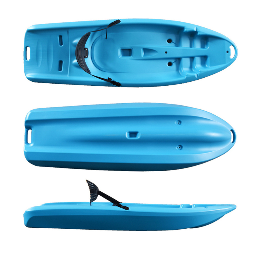 Ridgeside Blow Molded Custom Color HDPE Plastic Boat kayak For Kids Sit On Top  Kids kayak with paddle life jacket for sale