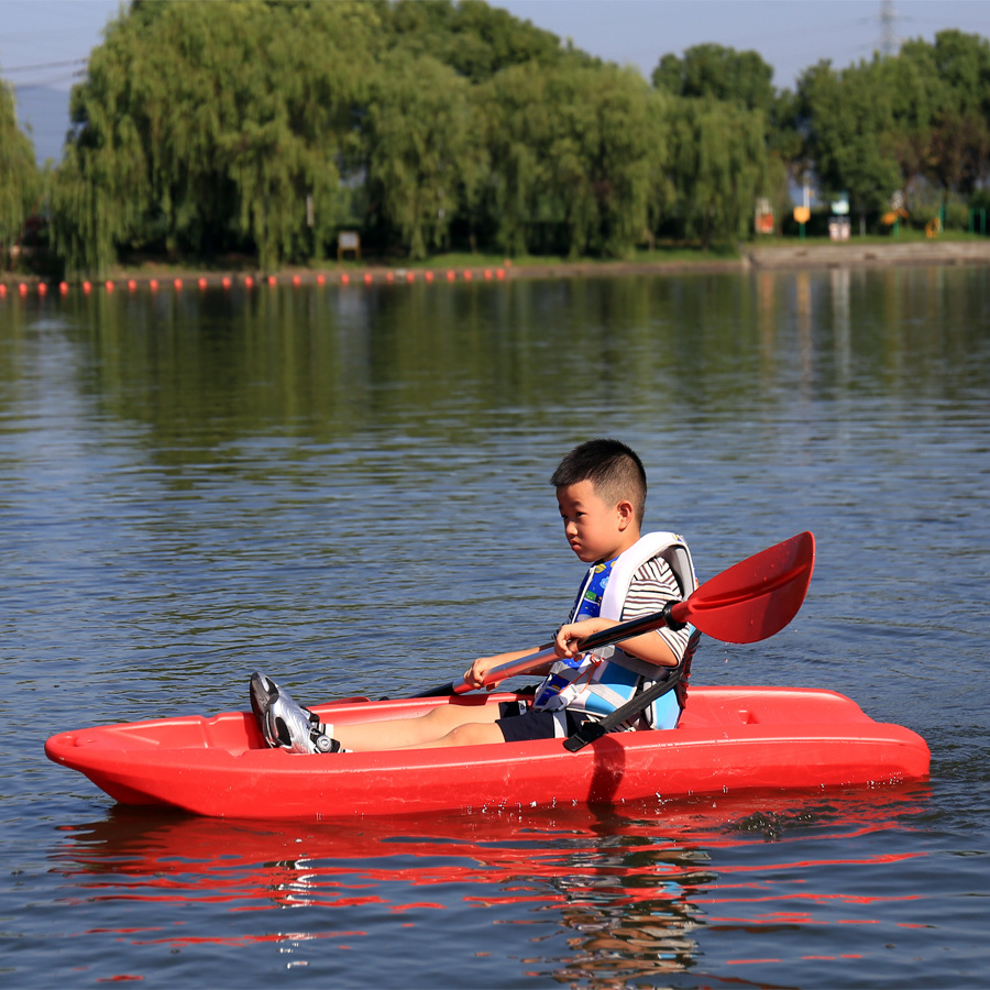 Ridgeside Blow Molded Custom Color HDPE Plastic Boat kayak For Kids Sit On Top  Kids kayak with paddle life jacket for sale