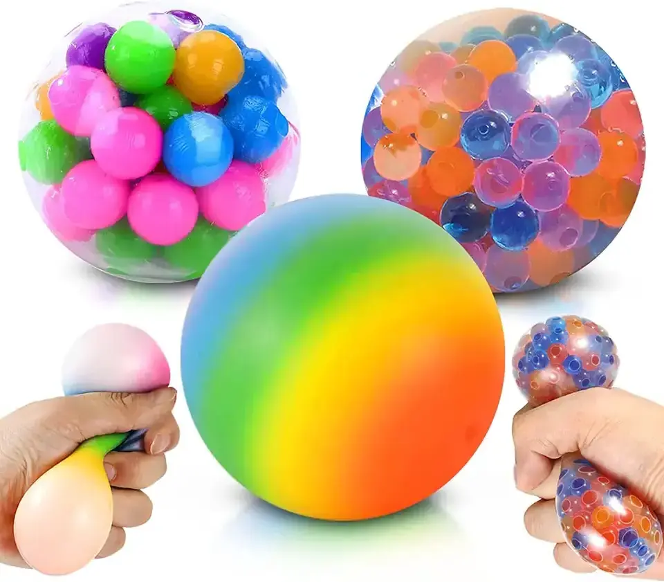 Hot Sale Wholesale Colorful Squishy Fidget Toy Anti Stress Toys Ball Squeeze Soft Stress Relief PU Foam Toy