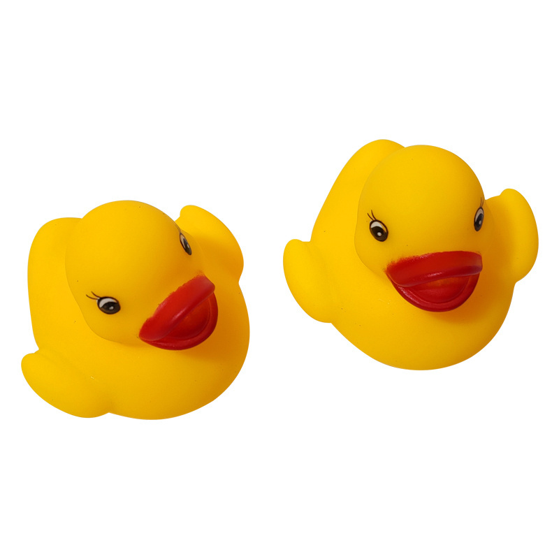 Wholesale 40pcs Soft Yellow Duck Bath Toy Set Squeaky Sound Bathroom Bathtubs Floating Toys for children