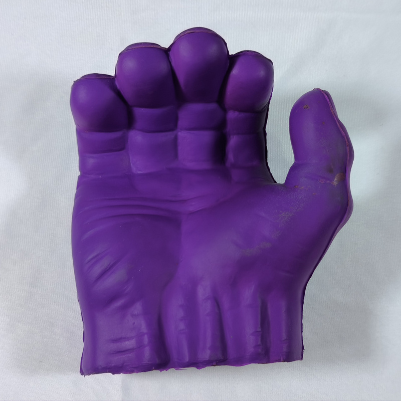 High Quality Logo Printed Custom Shape Wholesale Squishy Hand Shape PU Foam Toy Gloves Stress Relief PU Foam Toy