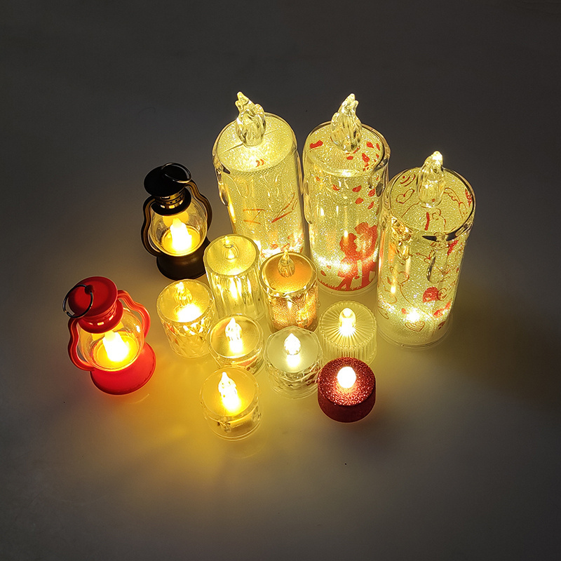 Wholesale Realistic Plastic Smokeless LED Light Candles Flowers Battery Operated Flameless Tea Light for Wedding Birthday