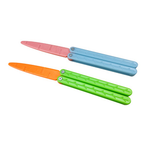 New Fidget Toys Plastic Butterfly Knife Kids Anxiety Stress Relief Sensory Safe Carrot Radish Butterfly Knife Toy