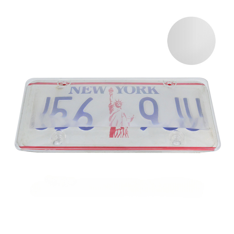 Automobile Auto Car License Plate Frame holder transparent plate frame pasted plastic film license plate cover