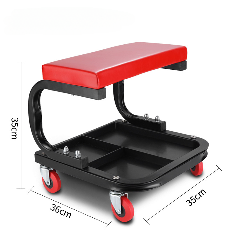 Rolling Mechanic Seats Rolling Creeper Garage/Shop Seat: Padded Mechanic Stool with Tool Tray