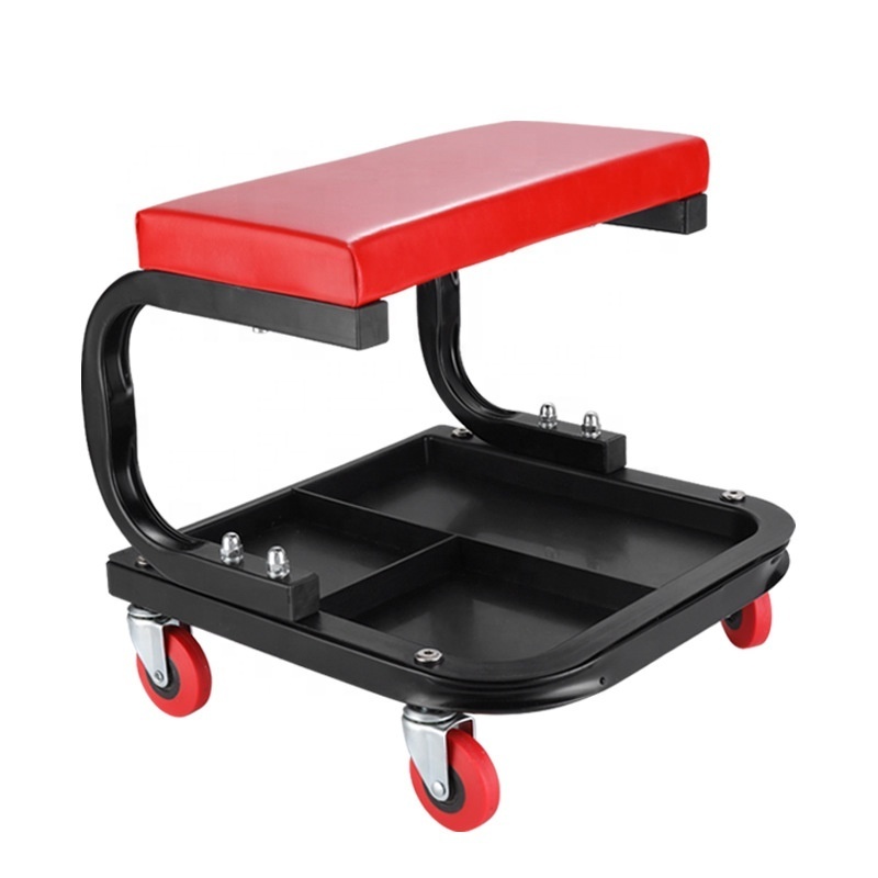 Rolling Mechanic Seats Rolling Creeper Garage/Shop Seat: Padded Mechanic Stool with Tool Tray