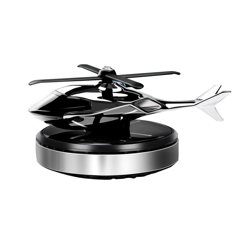 Car interior decoration luxury design car perfume diffuser solar powered rotary helicopter airplane air freshener