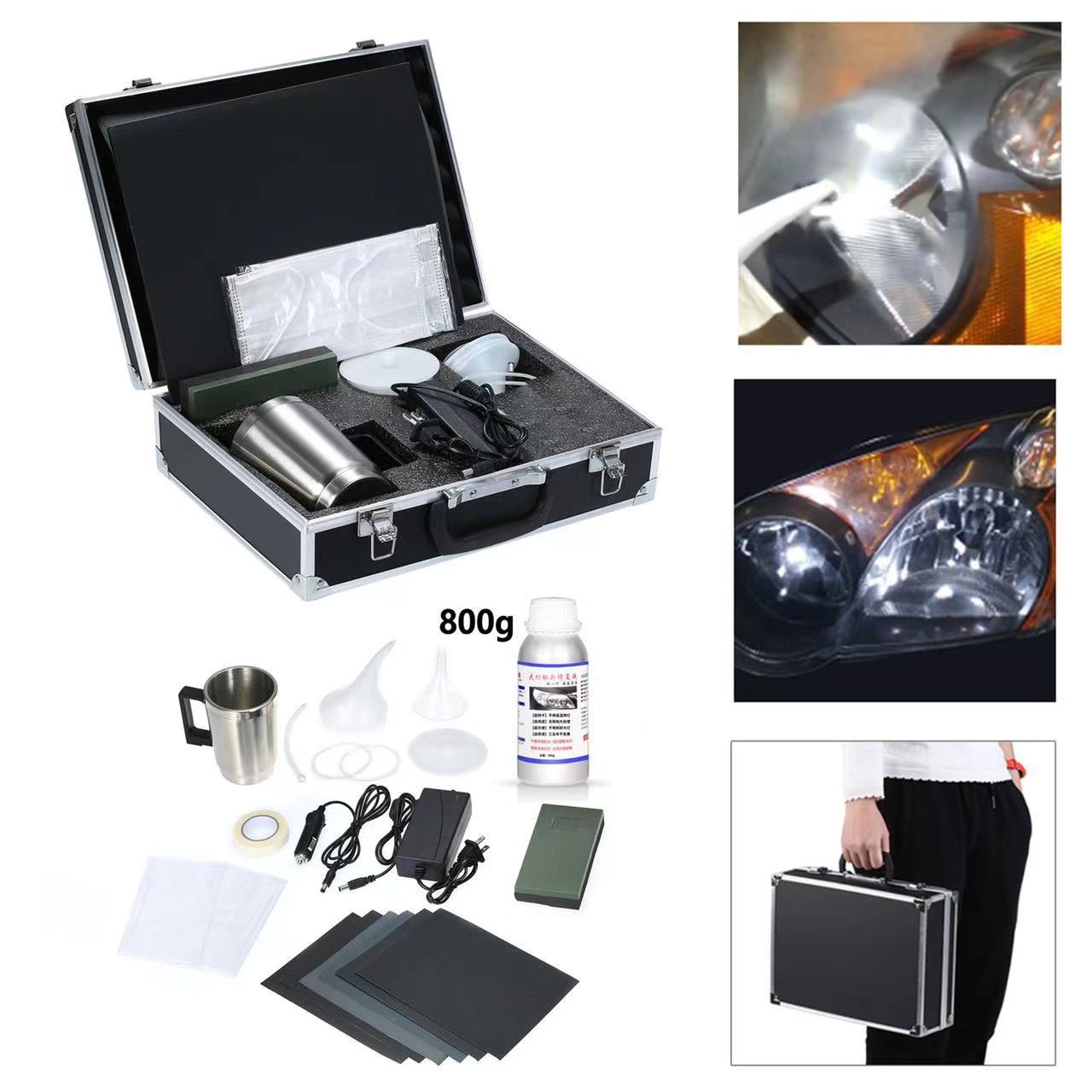 car headlight restoration polish kit polish car headlights 800ML liquid polymer faros car headlight polishing repair kit