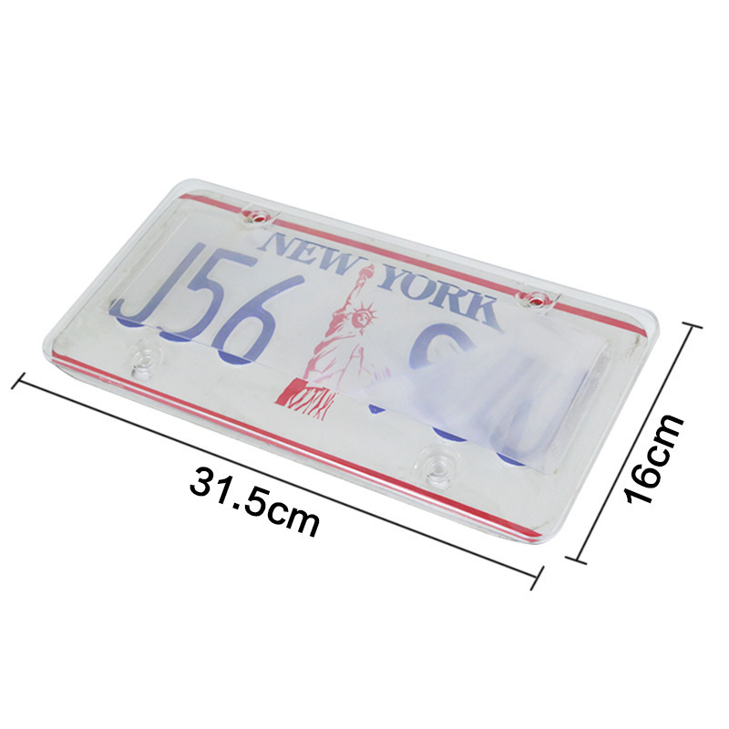 Automobile Auto Car License Plate Frame holder transparent plate frame pasted plastic film license plate cover