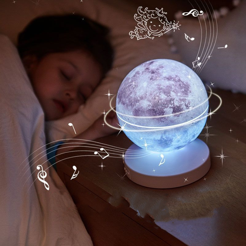 Smart Moon Projector lamp Rotate Decoration Moon Light 13 fun themes Bedroom Kids Sleep Moon Projector Night Light