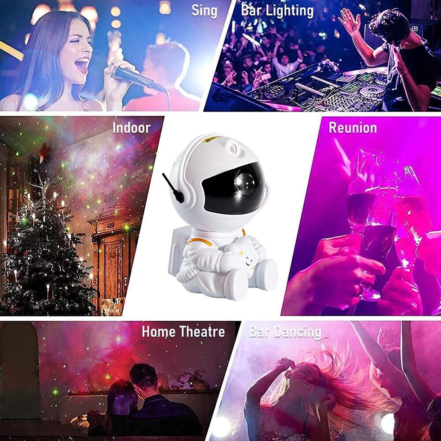 New Astronaut Projector Lamp Star Starry Sky Laser Nebula Night Light Projector Kids Spaceman Led Projection Light