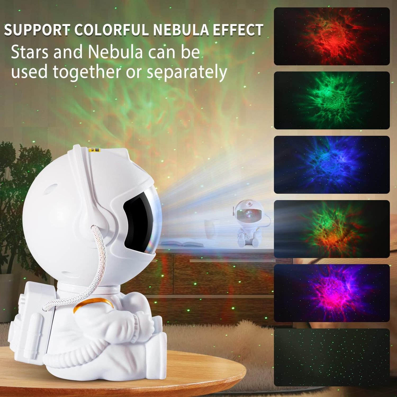 New Astronaut Projector Lamp Star Starry Sky Laser Nebula Night Light Projector Kids Spaceman Led Projection Light