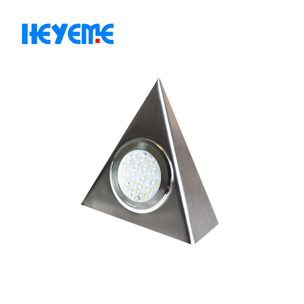 AC100V-240V Triangle Stainless steel LED Cabinet light furniture light for surface mounted under cabinet light