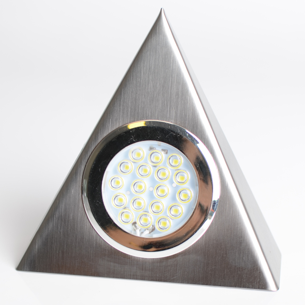 AC100V-240V Triangle Stainless steel LED Cabinet light furniture light for surface mounted under cabinet light