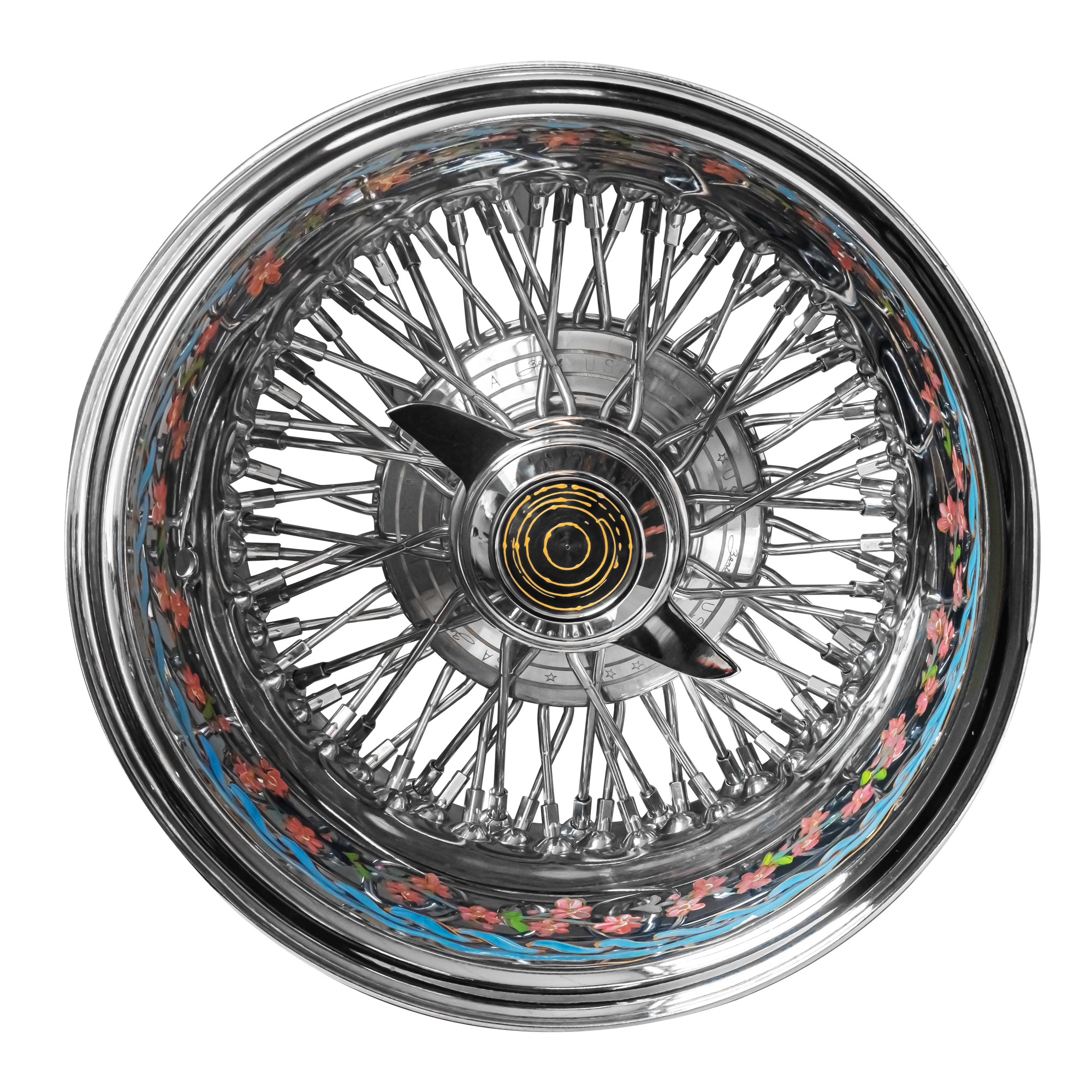 customized car Spoke chrome Titanium color rims 18 20 22 inch wheel rims Retro aluminum forged vintage car wheels spoke rim