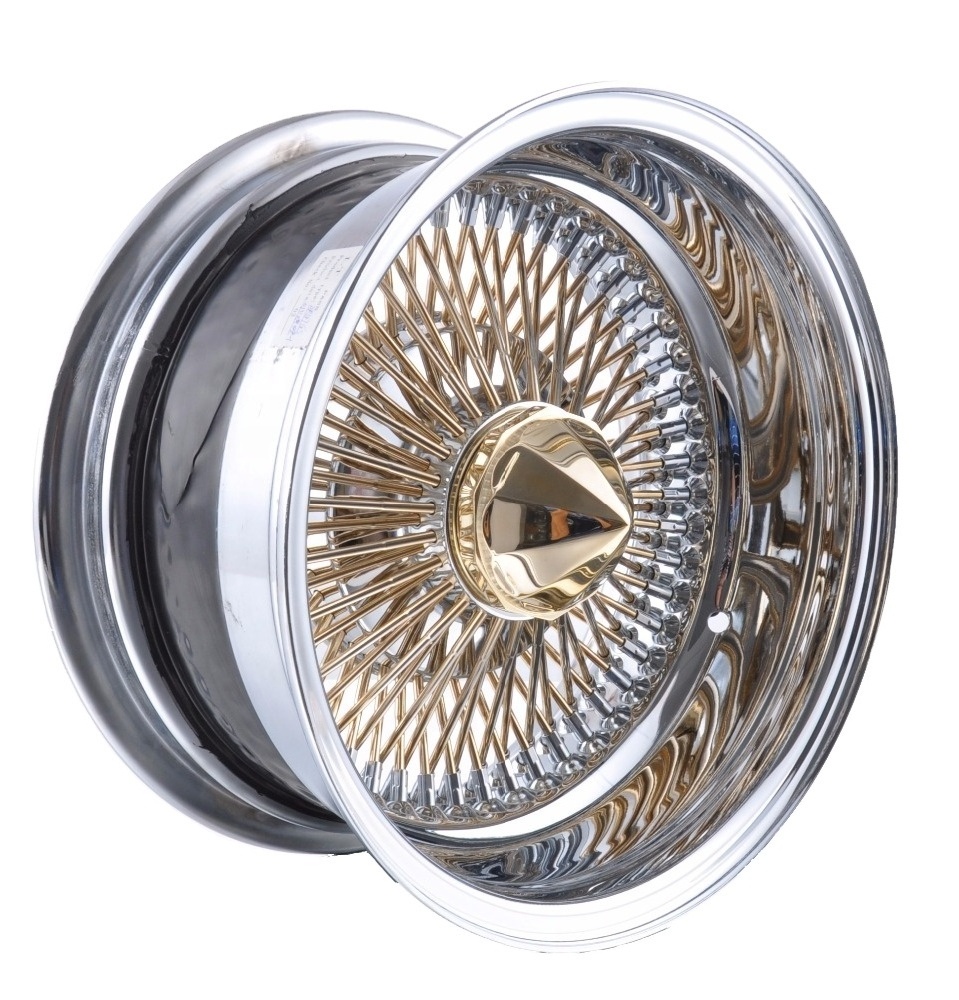 2024 popular design Chrome Spoke Wire Wheel / Gold Wire custom forged wheel passenger rims all size