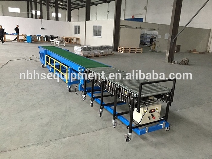 Climbing conveyor belt making machine for loading and unloading container/truck