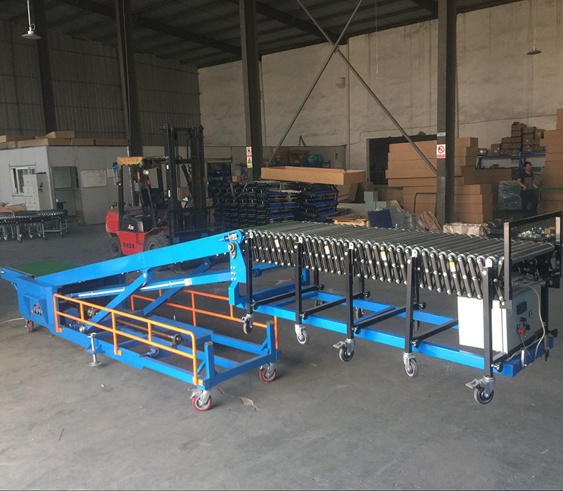 Belt conveyor truck unloading system