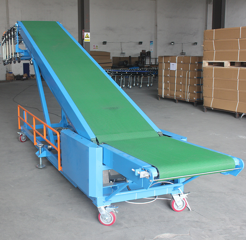 Belt conveyor truck unloading system