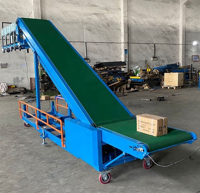 Truck unloading system climbing portable conveyor belt price