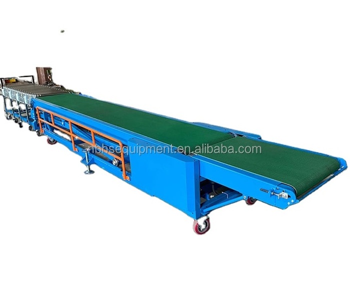 Dockless loading unloading container truck van belt conveyor