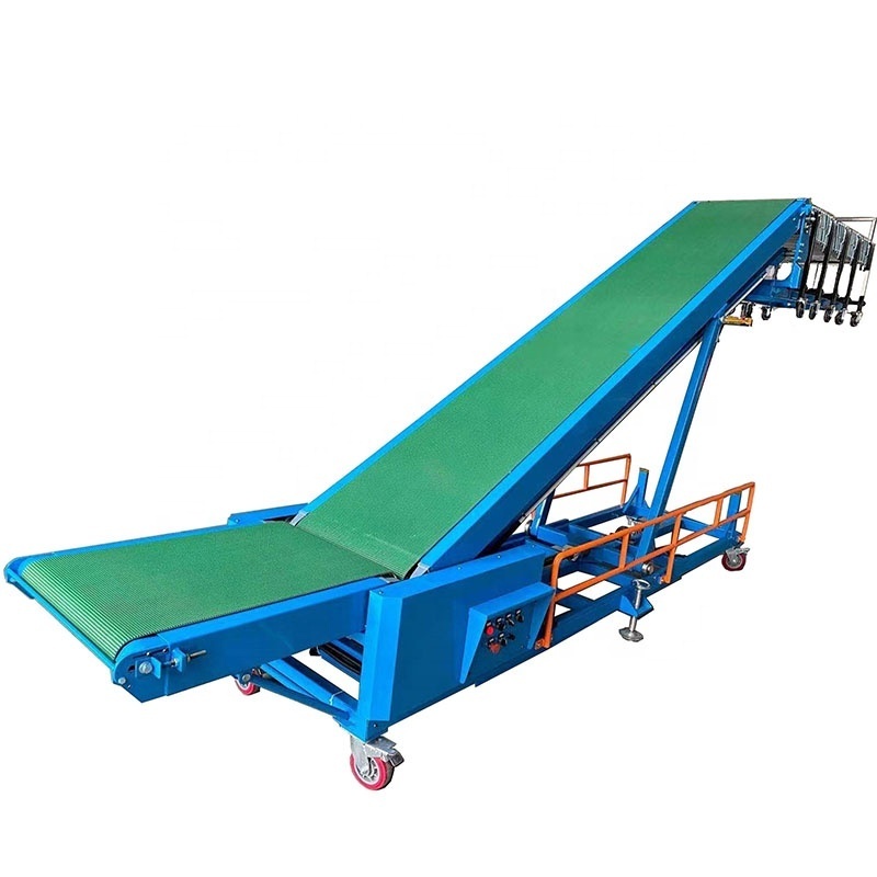 Automatic loading truck conveyor belt machine