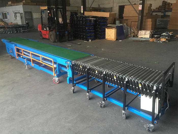 Automatic loading truck conveyor belt machine