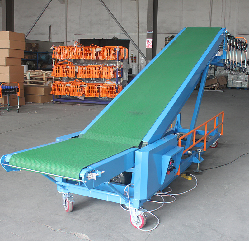 Belt conveyor truck unloading system