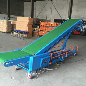 Climbing conveyor belt making machine for loading and unloading container/truck