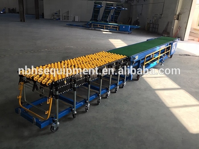 Climbing conveyor belt making machine for loading and unloading container/truck