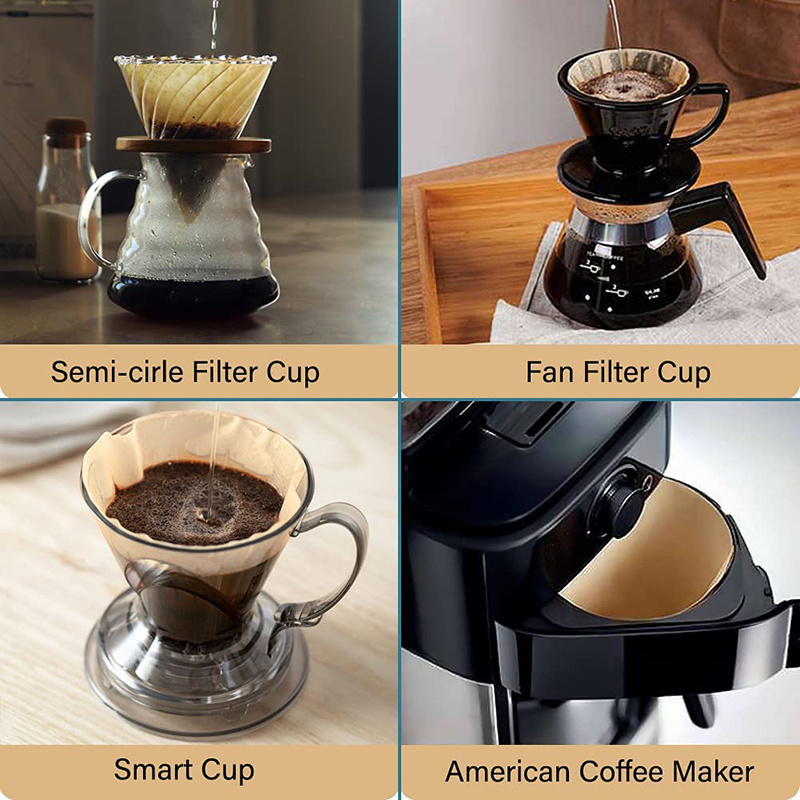 Coffee filter paper for home office food grade cone-shaped pour over coffee maker coffee filter paper