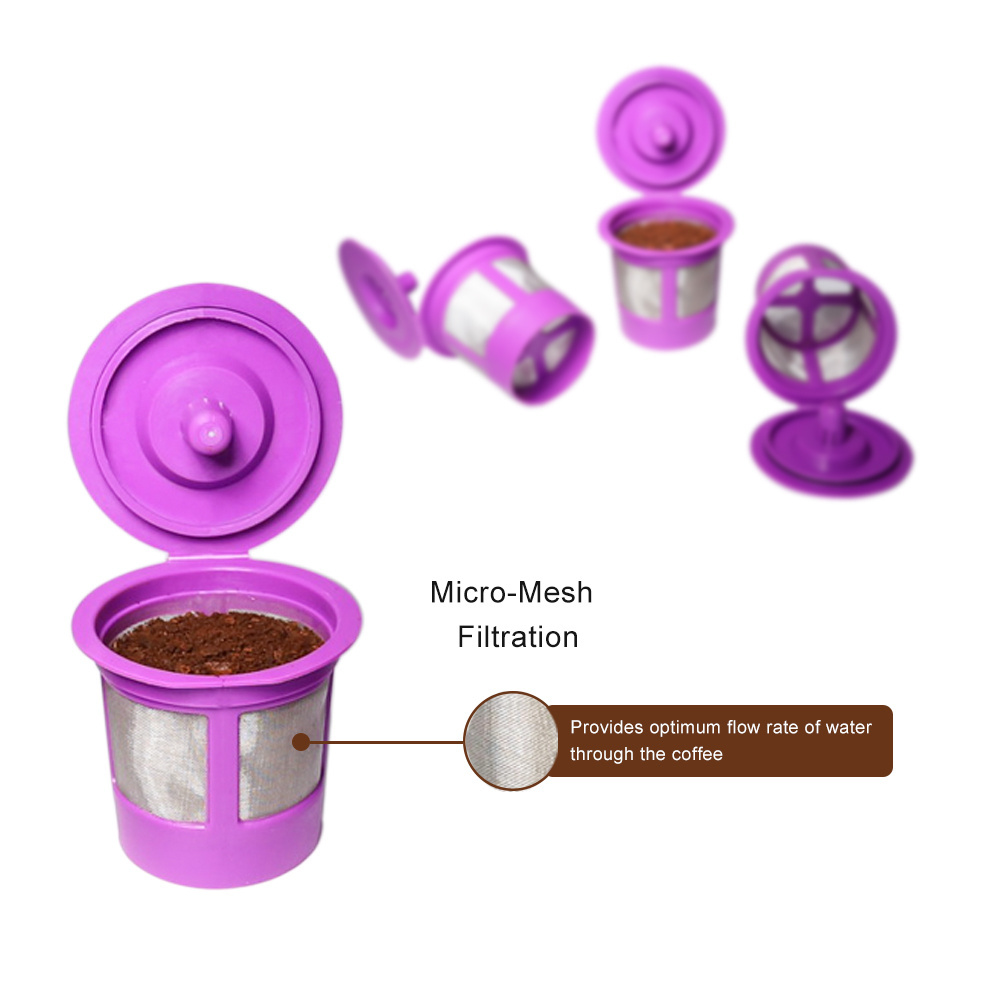 HSJ Coffee Pod Filters Compatible Keurig 1.0&2.0 K Cup Reusable Coffee Filter